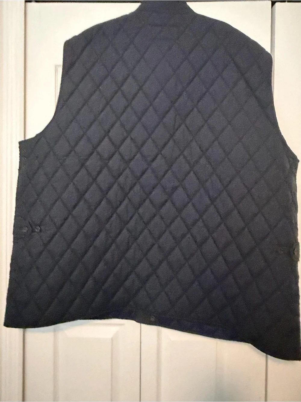 Ralph Lauren Quilted Navy Diamond-Pattern Vest